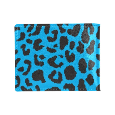 Cheetah Blue Print Pattern Men's ID Card Wallet