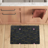 Black Cat Yellow Eyes Print Pattern Kitchen Mat