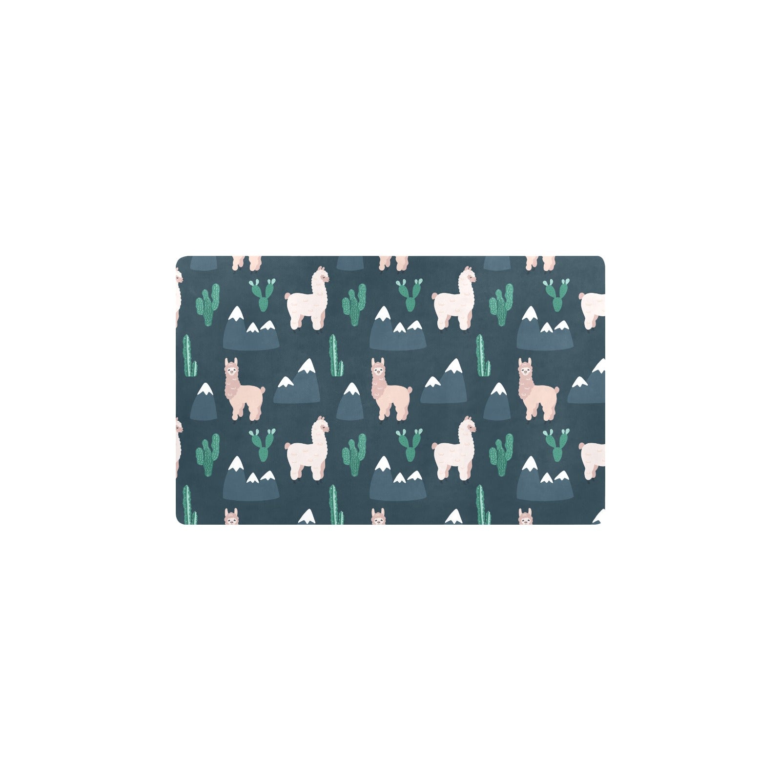 Llama Pattern Print Design 06 Kitchen Mat