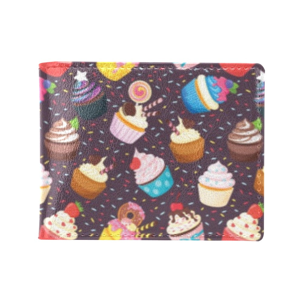 Cupcakes Party Print Pattern Men's ID Card Wallet