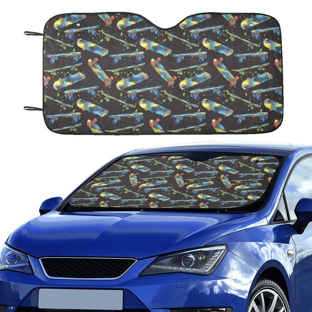 Skateboard Print Design LKS305 Car front Windshield Sun Shade