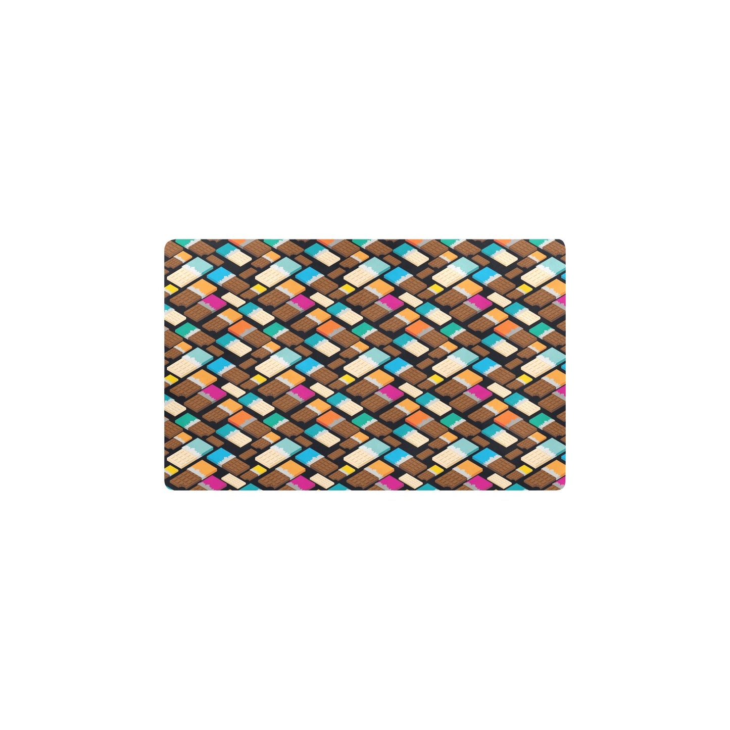 Chocolate Pattern Print Design 02 Kitchen Mat