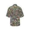 Camouflage Realistic Tree Print Women's Hawaiian Shirt