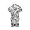 Snow Leopard Skin Print Men's Romper