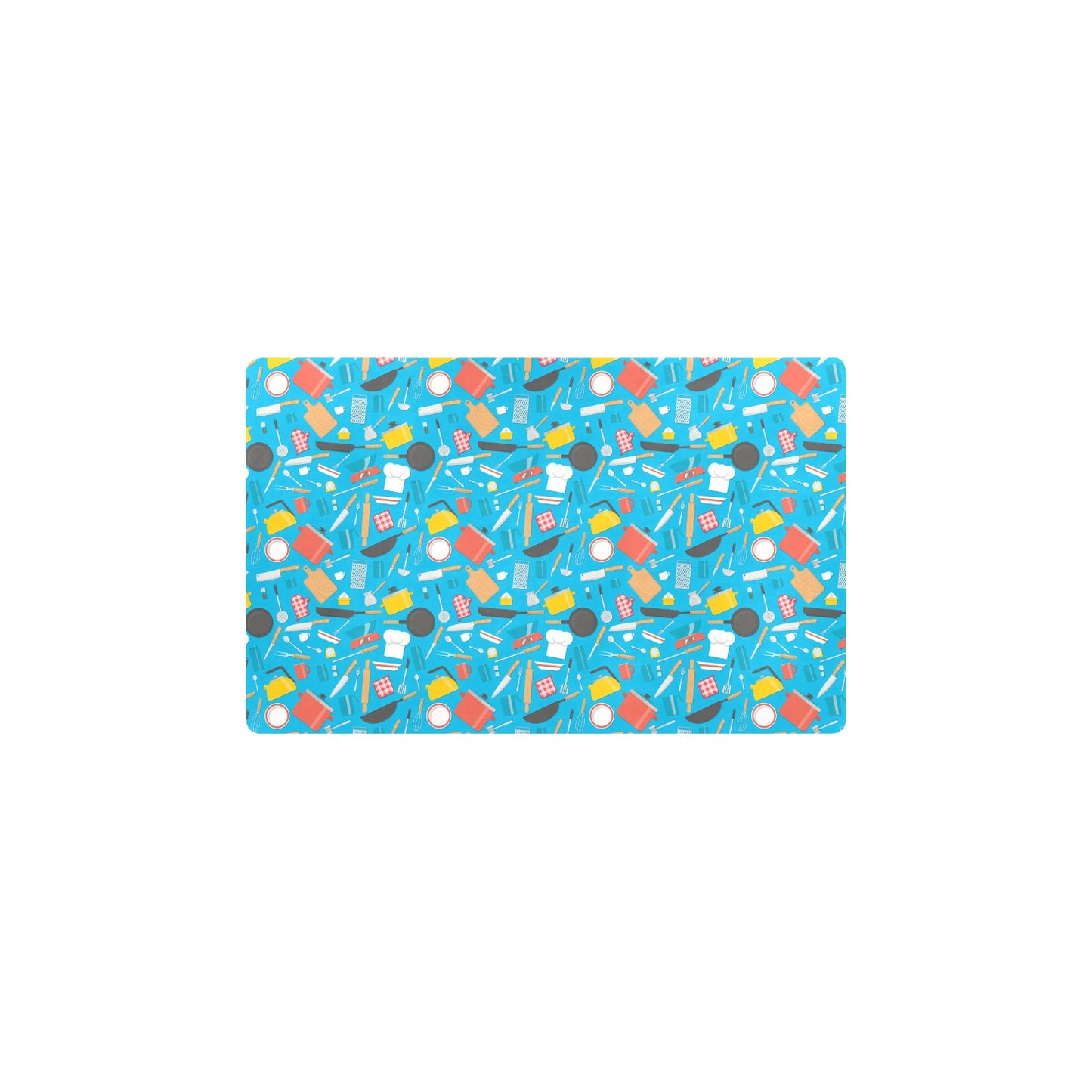 Cooking Kitchen Tools Pattern Print Design 03 Kitchen Mat
