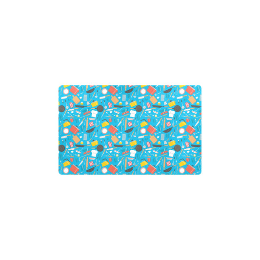 Cooking Kitchen Tools Pattern Print Design 03 Kitchen Mat