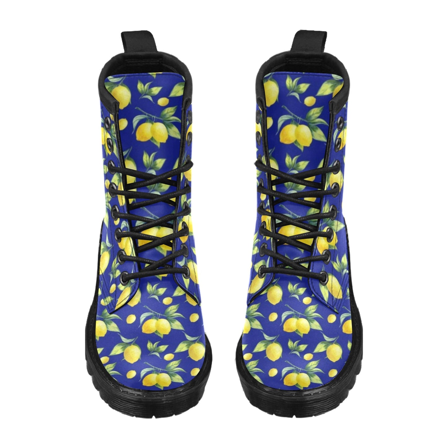 Lemon Pattern Print Design LM06 Women's Boots