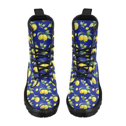 Lemon Pattern Print Design LM06 Women's Boots