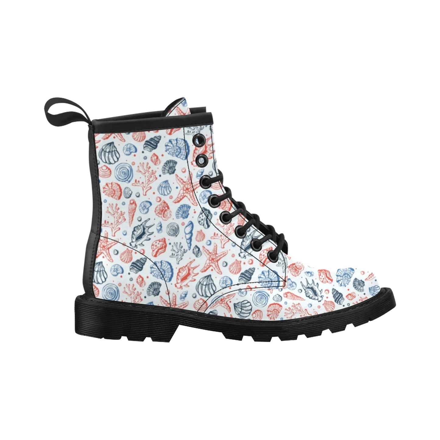 Seashell Print Design LKS307 Women's Boots