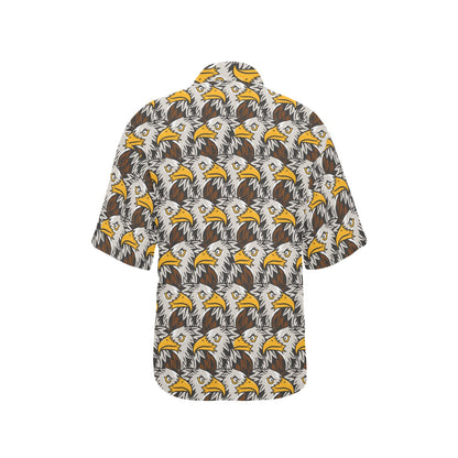 Eagles Head Pattern Women's Hawaiian Shirt