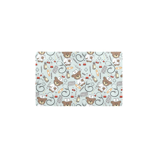 Nurse Bear Pattern Print Design A01 Kitchen Mat