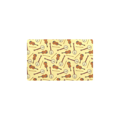 Banjo Violin Pattern Print Design 01 Kitchen Mat