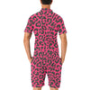 Cheetah Pink Print Pattern Men's Romper