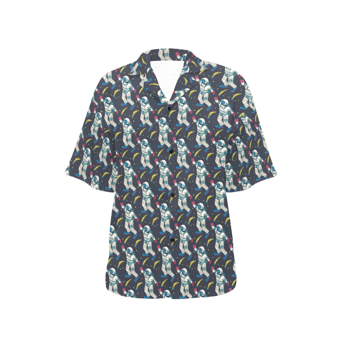 Astronaut Pattern Print Design 04 Women's Hawaiian Shirt
