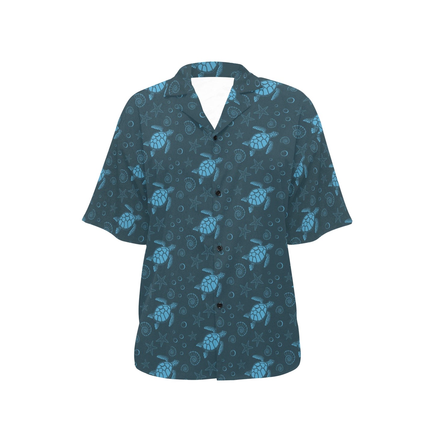 Sea Turtle Print Design LKS308 Women's Hawaiian Shirt
