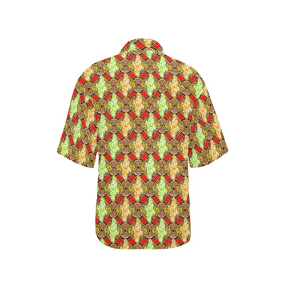 African Classic Print Pattern Women's Hawaiian Shirt