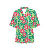 Red Hibiscus Pattern Print Design HB019 Women's Hawaiian Shirt