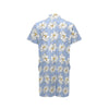 Lotus Pattern Print Design 04 Men's Romper