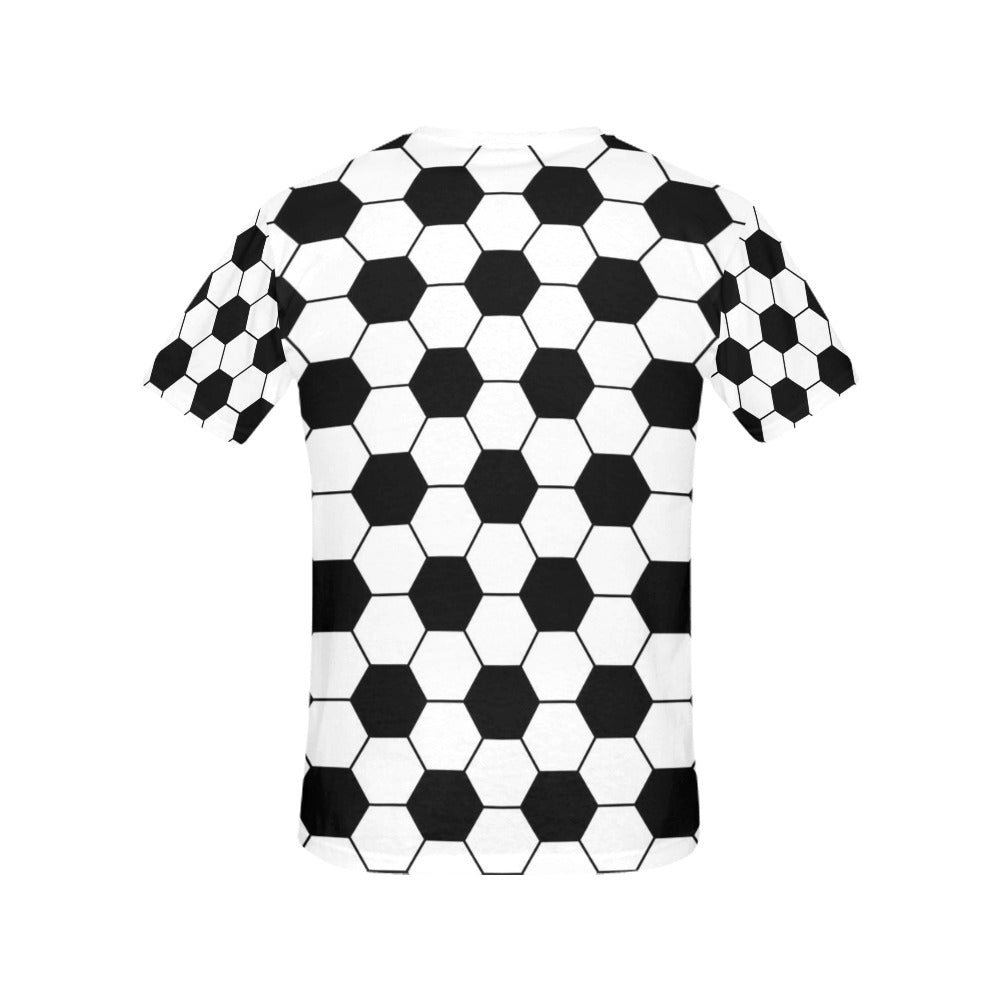 Soccer Ball Texture Print Design LKS303 Women's  T-shirt