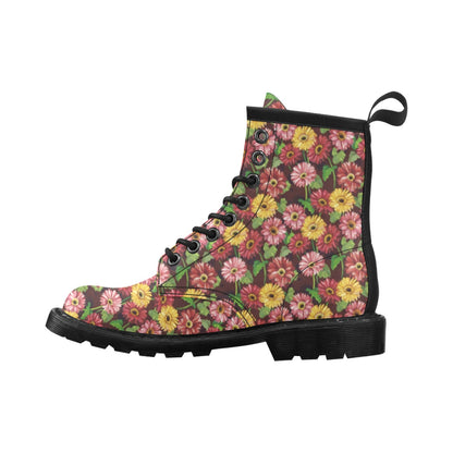 Daisy Gerbera Print Pattern Women's Boots