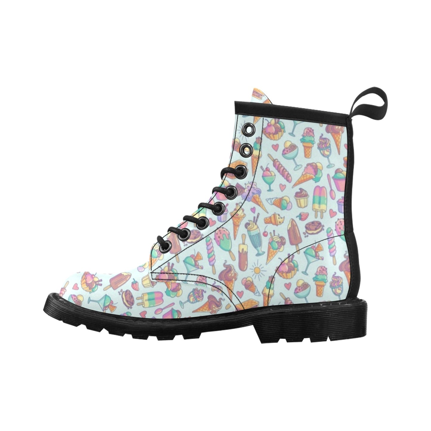 Ice Cream Pattern Print Design IC02 Women's Boots