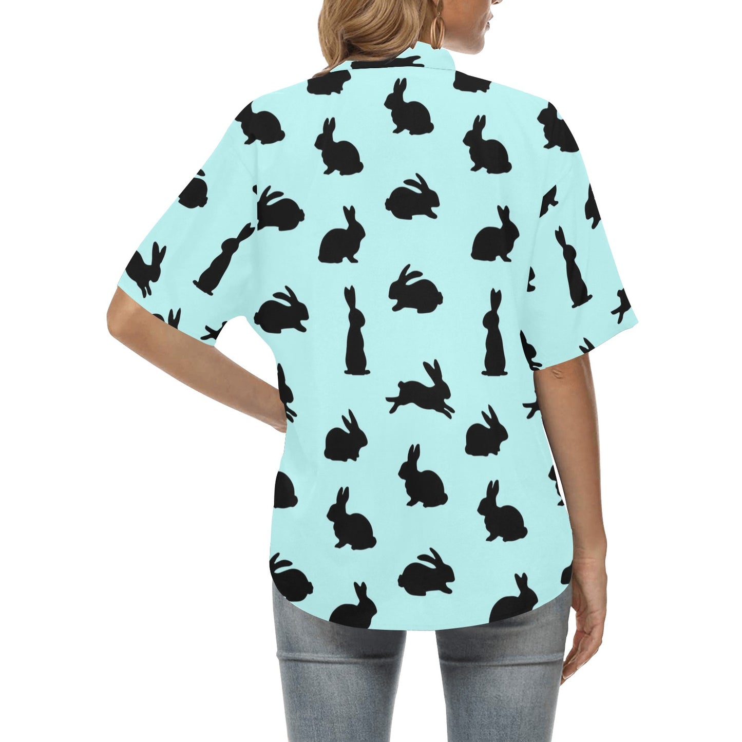 Rabbit Pattern Print Design RB010 Women's Hawaiian Shirt