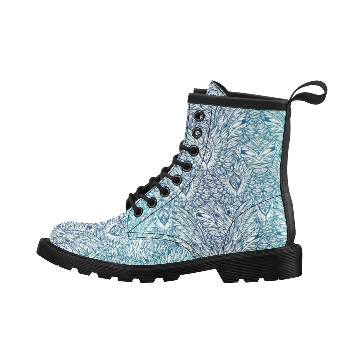Angel Wings Boho Design Themed Print Women's Boots