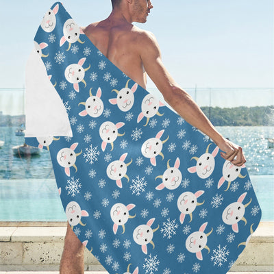 Goat Print Design LKS402 Beach Towel 32" x 71"