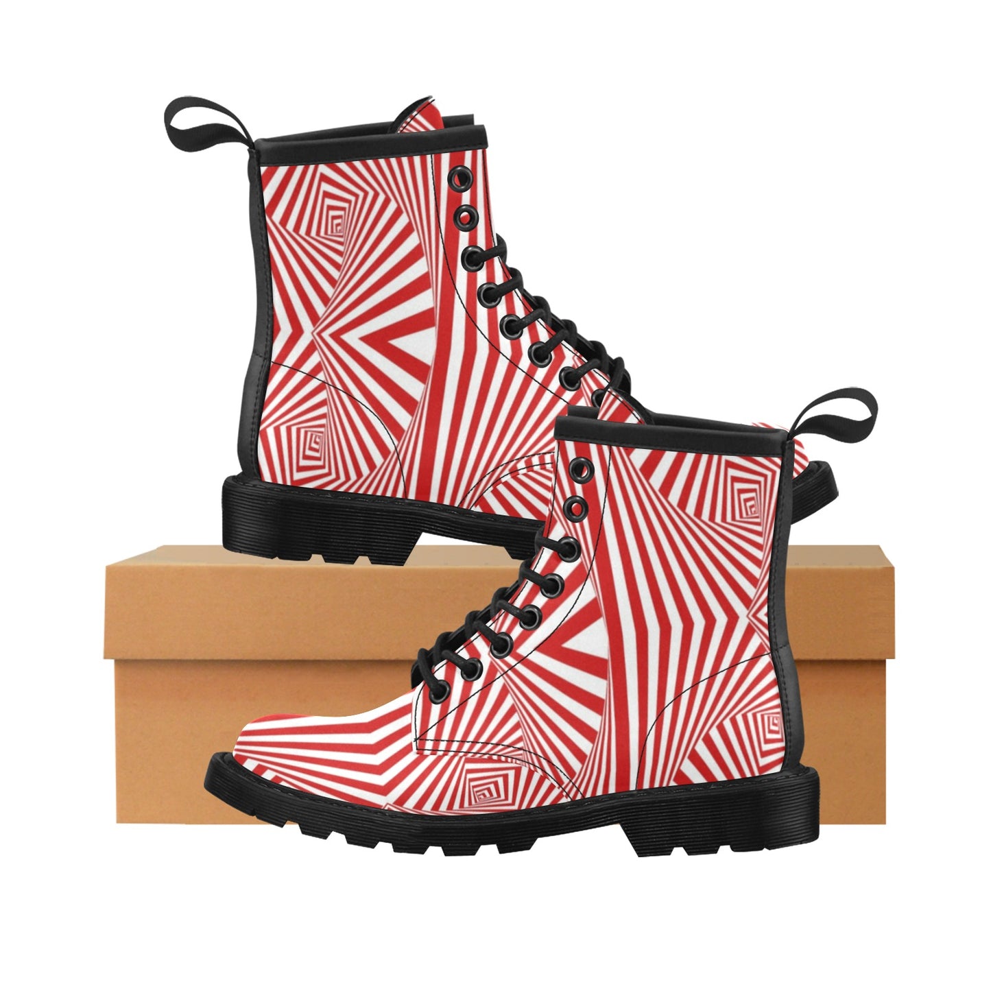 Vortex Print Design LKS304 Women's Boots