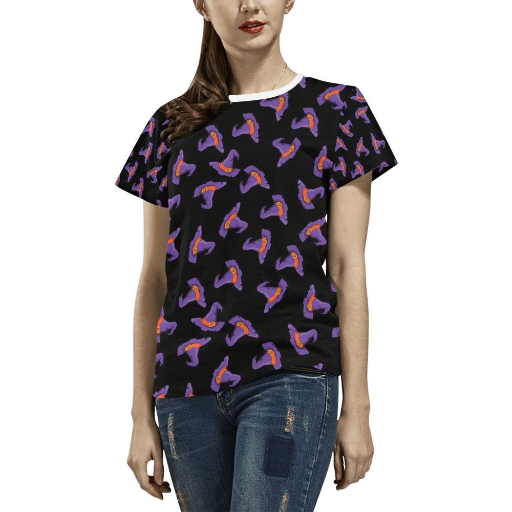 Witch Hat Print Design LKS304 Women's  T-shirt
