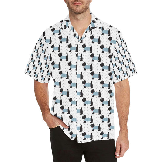 Scottish Terriers Print Design LKS3012 Men's Hawaiian Shirt