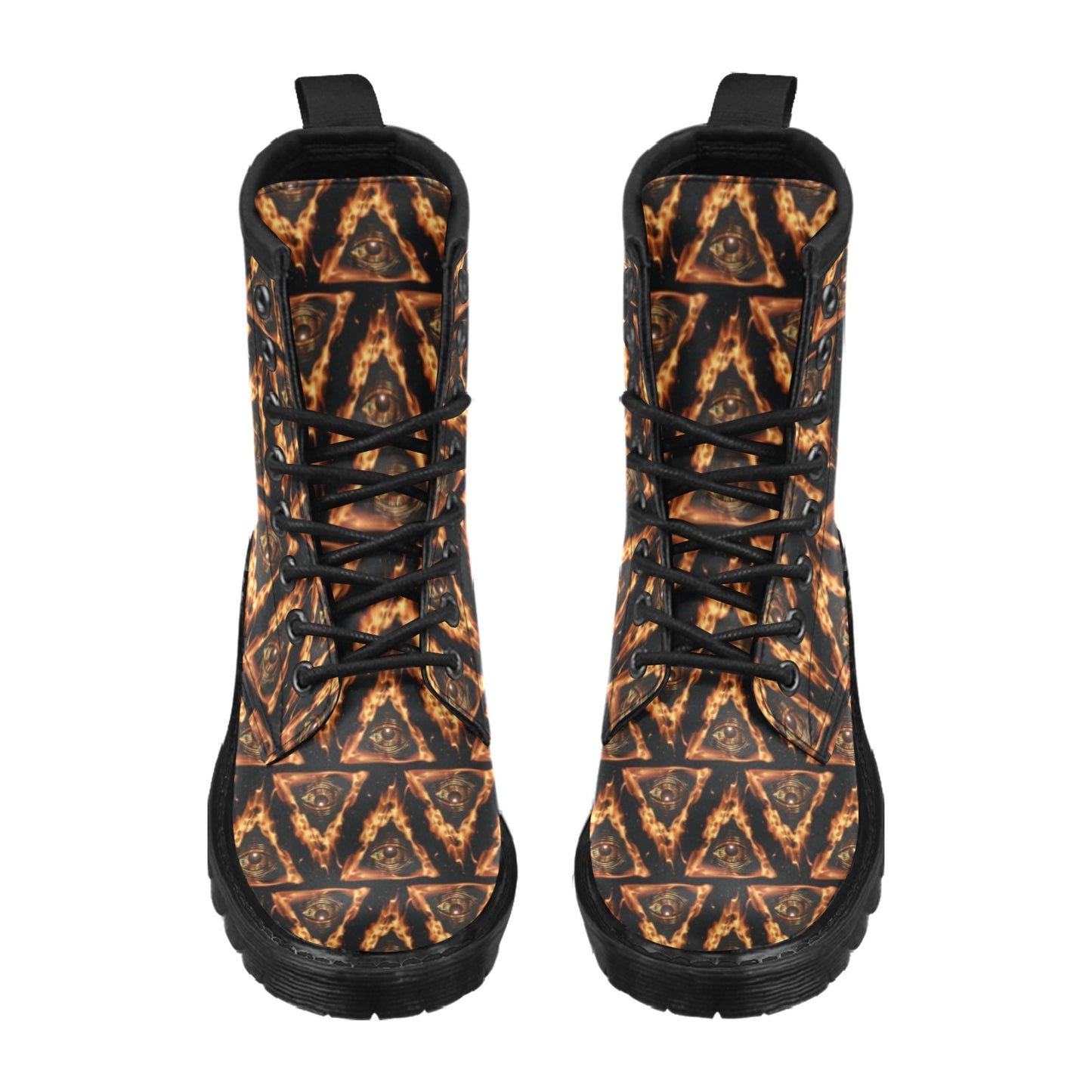 Eye of Horus in Flame Print Women's Boots