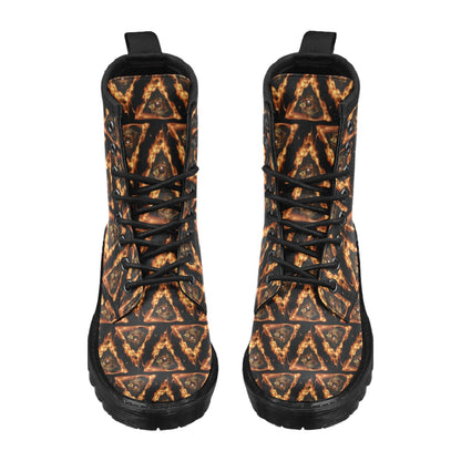 Eye of Horus in Flame Print Women's Boots