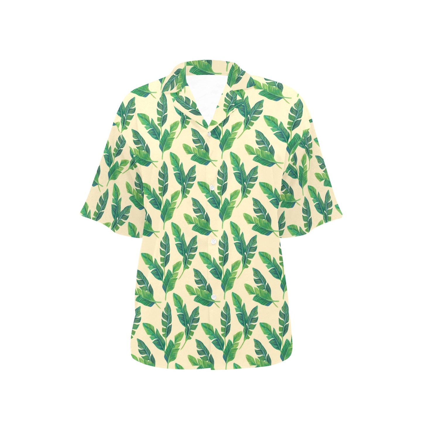Banana Leaf Pattern Print Design 01 Women's Hawaiian Shirt
