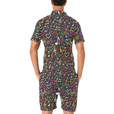 Music note Pattern Print Design A01 Men's Romper