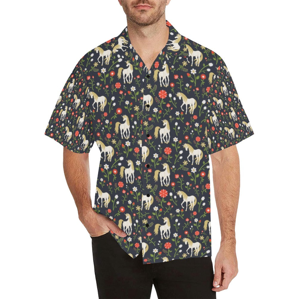 Unicorn Print Design LKS301 Men's Hawaiian Shirt