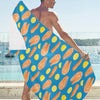 Salmon Steak With Lemon Print Design LKS308 Beach Towel 32" x 71"