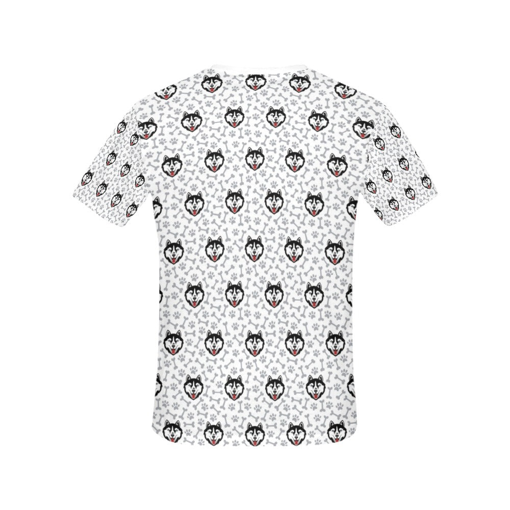 Siberian Huskies Print Design LKS305 Women's  T-shirt