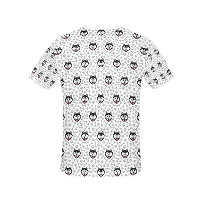 Siberian Huskies Print Design LKS305 Women's  T-shirt