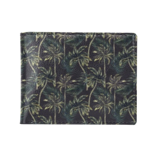 Palm Tree Background Design Print Men's ID Card Wallet