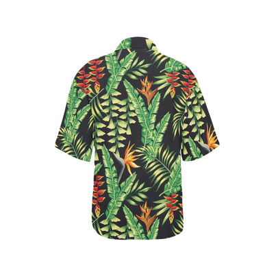 Hawaiian Flower Tropical Palm Leaves Women's Hawaiian Shirt