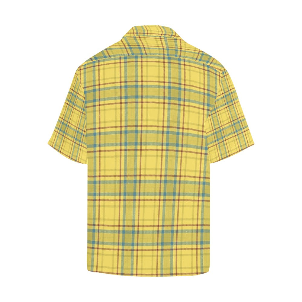 Tartan Yellow Print Design LKS301 Men's Hawaiian Shirt
