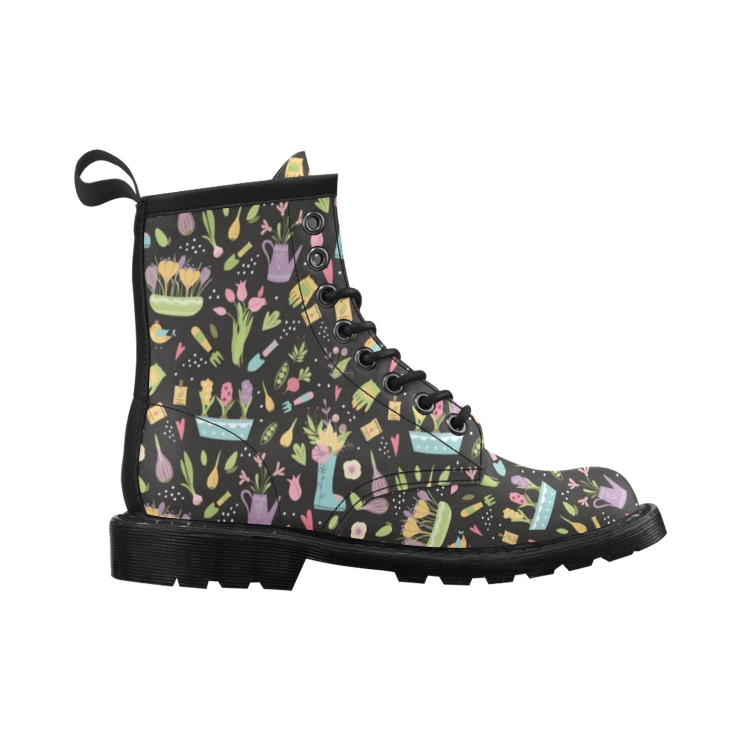 Gardening Pattern Print Design G03 Women's Boots