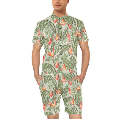 Bird Of Paradise Pattern Print Design BOP08 Men's Romper