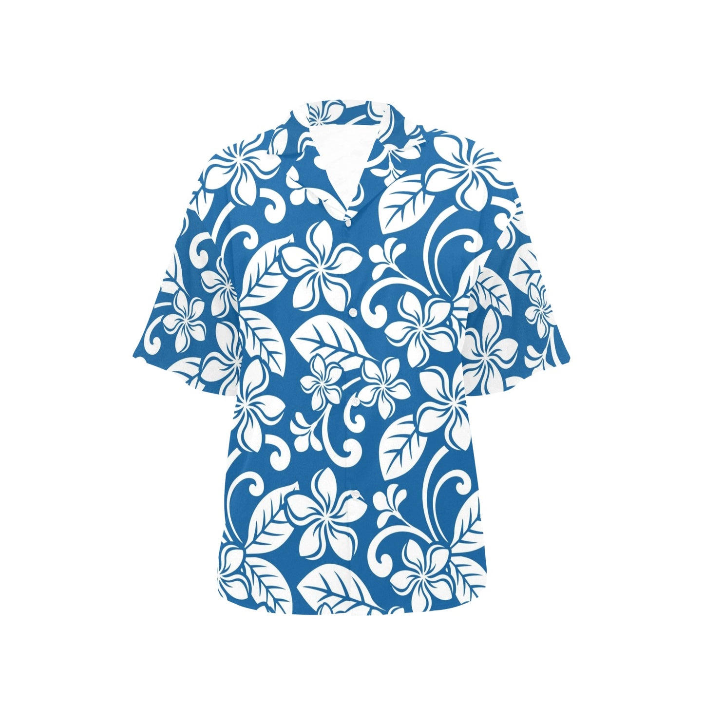 Plumeria Pattern Print Design PM013 Women's Hawaiian Shirt