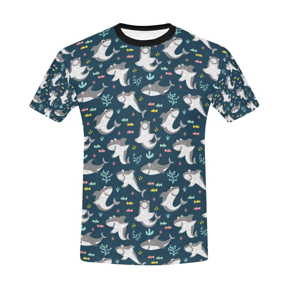 Shark Print Design LKS307 Men's All Over Print T-shirt