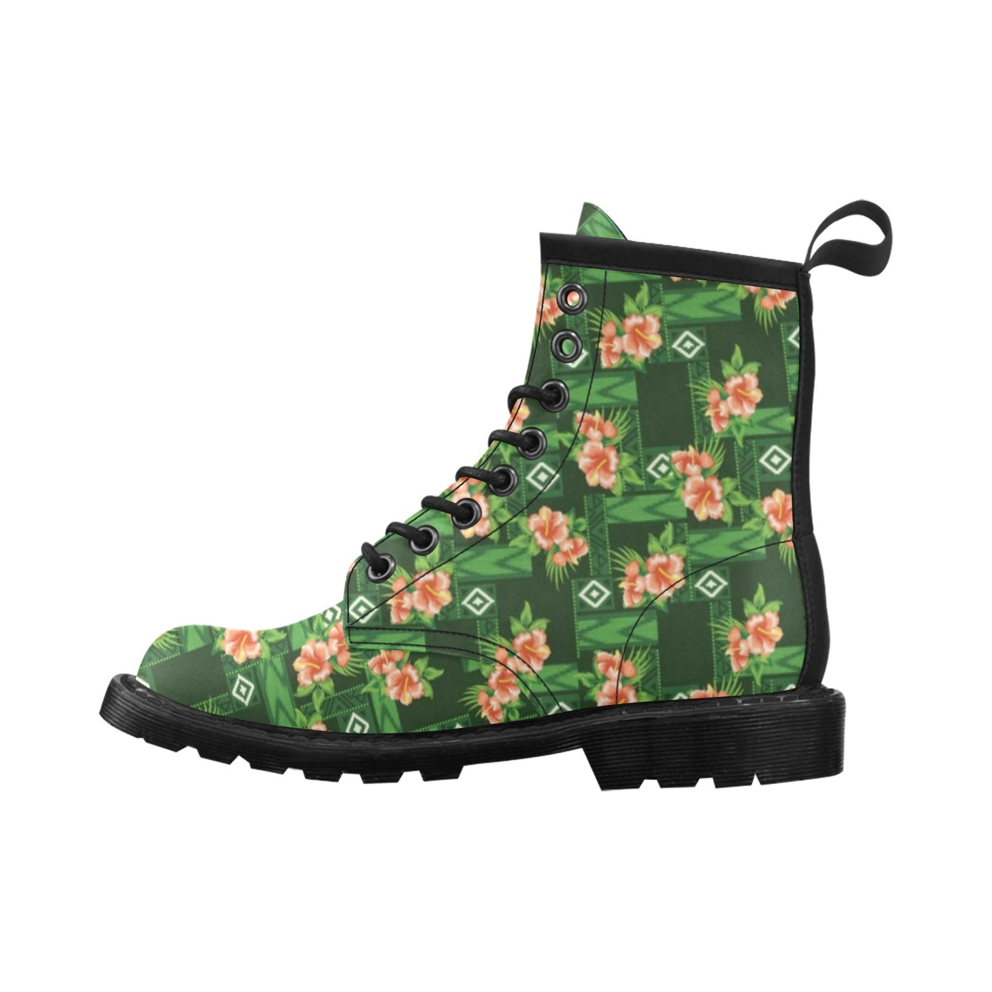 Hibiscus Pattern Print Design HB05 Women's Boots