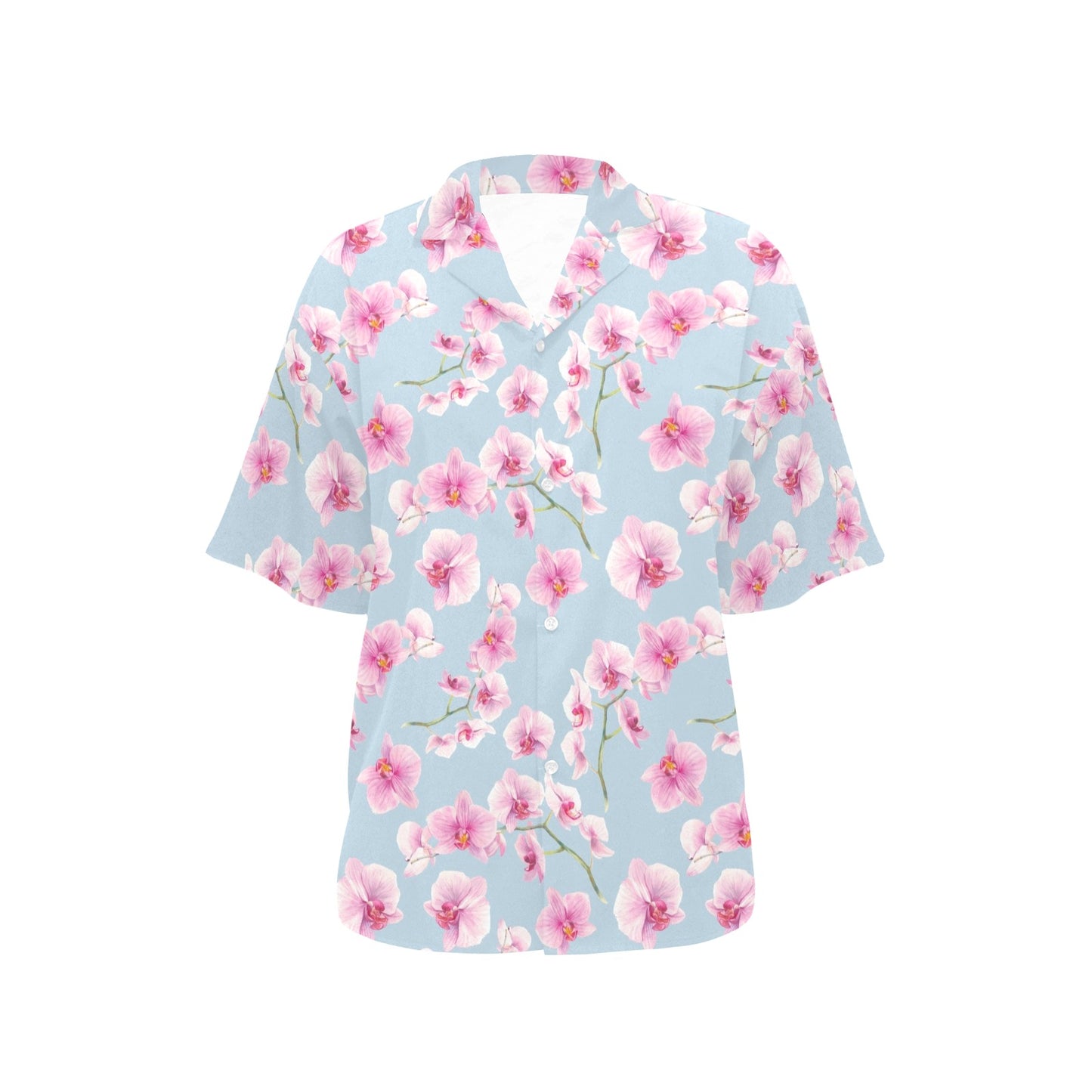 Orchid Pink Pattern Print Design OR01 Women's Hawaiian Shirt