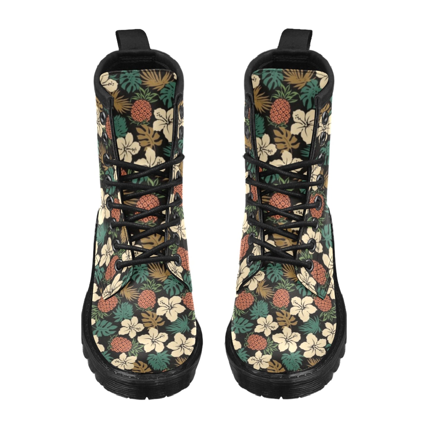 Hawaiian Themed Pattern Print Design H08 Women's Boots