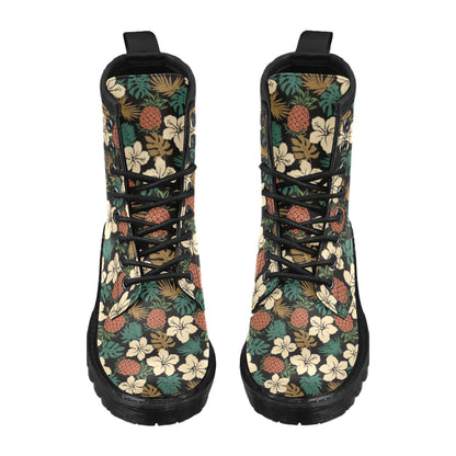 Hawaiian Themed Pattern Print Design H08 Women's Boots